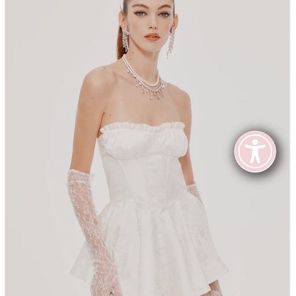 Nana Jacqueline Strapless White Dress